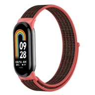 Akcesoria do smartwatchy - Opaska nylonowa Vanfone do Xiaomi Mi Band 8, czerwono-czarna - miniaturka - grafika 1