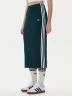 Spódnice - adidas Spódnica ołówkowa adicolor Knit 3-Stripes JW2662 Zielony Regular Fit - miniaturka - grafika 1
