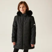 Kurtki i płaszcze dla dziewczynek - Regatta Dziecięcy płaszcz zimowy Fabrizia Czarny, Rozmiar: 116 cm - miniaturka - grafika 1