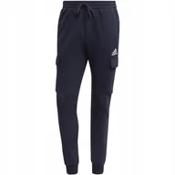 Dresy męskie - Spodnie męskie adidas Essentials Fleece Regular Tapered Cargo granatowe HL2 - miniaturka - grafika 1