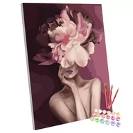 Malowanie po numerach - Epiphone, Zestaw do malowania po numerach Kobieta Kwiat, 40x50 cm - miniaturka - grafika 1