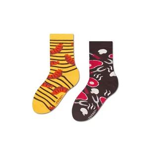 Kolorowe skarpetki w kiełbaski dla dzieci r.30-35 - mixTURY Grillowe - Skarpetki dla dzieci - miniaturka - grafika 1