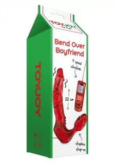 Sztuczne penisy - Inny Producent Strap on Bend Over Boyfriend Vibrating Red - grafika 1