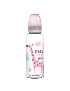 Canpol Babies Butelka wąska Africa 250 ml różowa - Butelki dla niemowląt - miniaturka - grafika 1