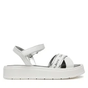 Buty dla dziewczynek - Sandały Calvin Klein Jeans V4A2-82054-0371X M Biały - miniaturka - grafika 1