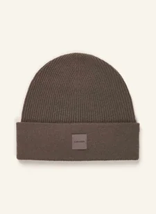 Calvin Klein Kaszmirowa Czapka beige - Czapki damskie - miniaturka - grafika 1
