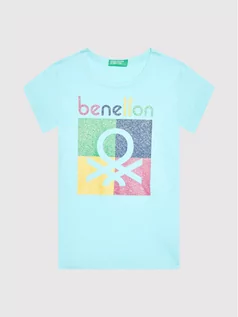 Koszulki dla chłopców - Benetton United Colors Of T-Shirt 3096C1539 Niebieski Regular Fit - grafika 1