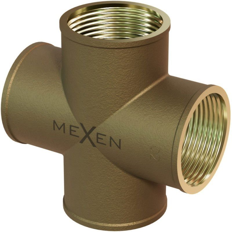 Mexen BRASS czwórnik mosiężny 3/4 GW x 3/4 GW x 3/4 GW x 3/4 GW - W97418-34343434