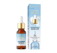 Serum do twarzy - EVELINE SUPER DUET NAWILŻAJĄCE SERUM DO TWARZY Z 2% KWASEM HIALURONOWYM 18ML - miniaturka - grafika 1