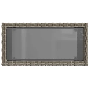 Stolik ogrodowy ze szklanym blatem, szary, 58x27,5x55 cm Lumarko! XXX - Stoły ogrodowe - miniaturka - grafika 9