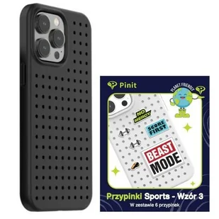 Etui PINIT Dynamic do Apple iPhone 14 Pro Czarny + Pinit Sports Pin (Wzór 3) - Etui i futerały do telefonów - miniaturka - grafika 1