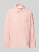 Bluzki damskie - Bluzka koszulowa o kroju regular fit z kieszenią na piersi model ‘RUMANA’ - miniaturka - grafika 1