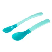Sztućce dla dzieci - CANPOL BABIES Zestaw magicznych łyżek zmieniających kolor, 2 szt. turkusowe - miniaturka - grafika 1