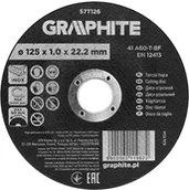 Tarcze do pił - Graphite Tarcza tnąca, korundowa do metalu/INOX 125 x 1.0 x 22.2 mm, 41 A60-T-BF, kartonik 110 sztuk - miniaturka - grafika 1