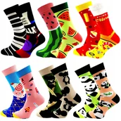 Skarpetki męskie - 6 x Skarpety Męskie NIE DO PARY Bawełna 90% KAŻDA SKARPETKA INNA 40-43 - miniaturka - grafika 1