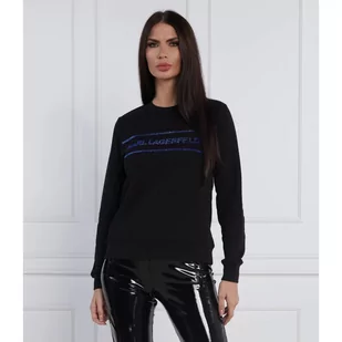 Karl Lagerfeld Bluza Rhinestone | Regular Fit - Bluzy damskie - miniaturka - grafika 1