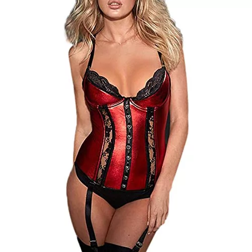 INTIMAX CORSETS LENCERIA I MODA Gorset damski, Czerwony, L