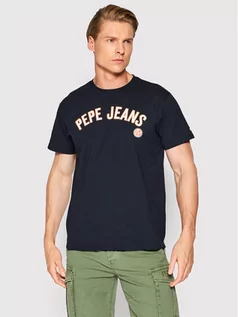 Koszulki męskie - Pepe Jeans T-Shirt Alessio PM508256 Granatowy Regular Fit - grafika 1