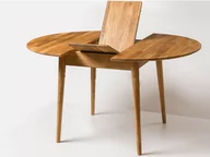 Stoły - Stół dębowy okrągły fi100 +30 cm dokładki Bergen olej intense - miniaturka - grafika 1