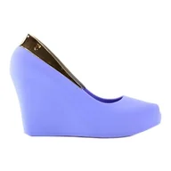 Baleriny - Meliski koturn złota zapiętka S22 Blue niebieskie - ButyModne - miniaturka - grafika 1