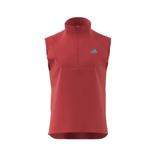 Bezrękawnik męski adidas ADIZERO RUNNING HALF-ZIP czerwony IL1463 - Kamizelki męskie - miniaturka - grafika 1