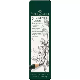 Faber-Castell Ołówki Castell 9000 Jumbo 5 sztuk - Przybory szkolne - miniaturka - grafika 3