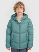 Kurtki i płaszcze dla chłopców - 4F Kurtka puchowa z wypełnieniem syntetycznym chłopięca - zielona 122 (6-7 lat) - miniaturka - grafika 1