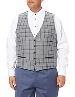 Garnitury - Roy Robson Męska kamizelka biznesowa, jasnoszary, 54 - miniaturka - grafika 1