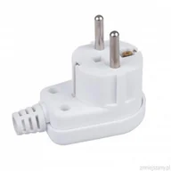 Wtyczki i adaptery - Wtyk kątowy 230v z uziemieniem maclean unischuko 16a 250v biały uniwersalny wtyk mce330 MCE330 - miniaturka - grafika 1