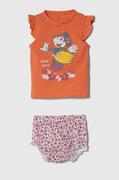 Piżamy dla dziewczynek - zippy piżama bawełniana niemowlęca kolor pomarańczowy z nadrukiem - Zippy - miniaturka - grafika 1