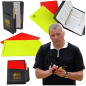 Piłka nożna - KARTKI SĘDZIOWSKIE ETUI Z NOTATNIKIEM FIFA Zestaw KOMPLET sędziego PREZENT - miniaturka - grafika 1