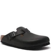 Klapki i japonki damskie - Birkenstock Skórzane klapki Boston NL - miniaturka - grafika 1