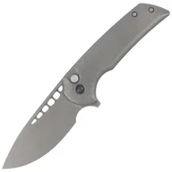 Noże - Nóż składany WE Knife Mini Malice Gray Titanium, Gray Stonewash CPM 20CV by Ferrum Forge (WE054BL-2) - miniaturka - grafika 1