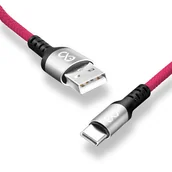 Kable USB - Kabel USB - USB-C eXc BRAID 1.2m, różowy - miniaturka - grafika 1