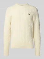 Swetry męskie - Sweter z dzianiny o kroju regular fit z czystej wełny - miniaturka - grafika 1