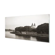 Tablice i flipcharty - Lacobel kuchenny + klej Kraków Rzeka most 120x60 - miniaturka - grafika 1