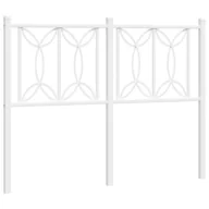 Inne meble do sypialni - vidaXL Metalowe wezgłowie, białe, 120 cm - miniaturka - grafika 1