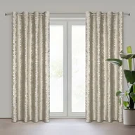 Zasłony - Zasłona gotowa na przelotkach Doris 140 x 250 cm ciemnobeżowy - miniaturka - grafika 1