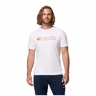 Koszulki sportowe męskie - Koszulka męska Columbia CSC Basic Logo Tee Rozmiar: L / Kolor: biały/pomarańczowy - miniaturka - grafika 1