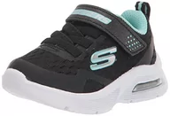 Buty dla chłopców - Skechers Sneakersy Microspec Max Torvix chłopięce, Czarne tekstylia czarno-białe wykończenie, 33.5 EU - miniaturka - grafika 1