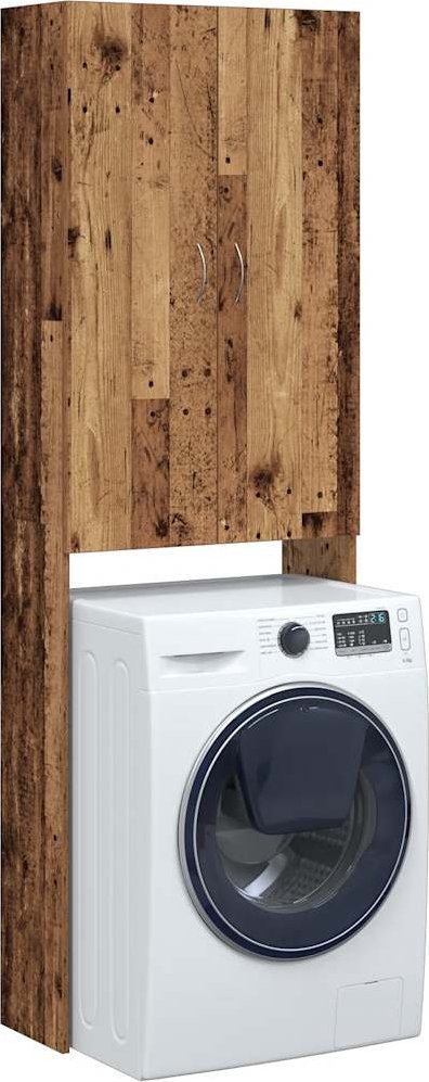 vidaXL Szafka na pralkę, stare drewno, 64x25,5x190 cm