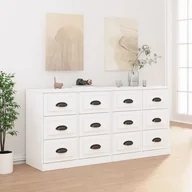 Szafki do salonu - vidaXL Szafki, 2 szt., białe, materiał drewnopochodny - miniaturka - grafika 1