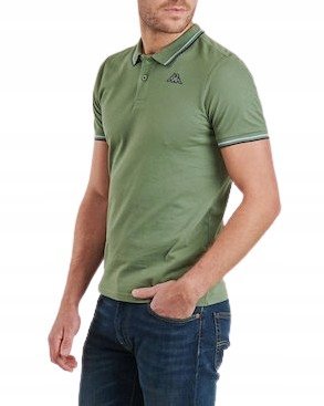 KAPPA KOSZULKA POLO Z BAWEŁNY Z LOGO I OZDOBNYMI LAMÓWKAMI M KWA