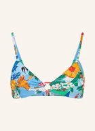 Koszulki i topy damskie - Seafolly Bralette Bikini Top Viva Vacation blau - miniaturka - grafika 1