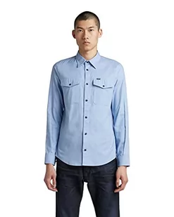 G-STAR RAW Men's Marine Slim koszula męska, wielokolorowa (dk LAPO Blue Htr C963-D412), XL - Koszule męskie - miniaturka - grafika 1