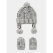 Czapki dla dzieci - Zestaw Czapka i Rękawiczki Mayoral 9.666 Szary - miniaturka - grafika 1