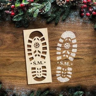 Szablon Do Tworzenia Śladów Buta Odcisk Kroków Świętego Mikołaja - Ozdoby bożonarodzeniowe - miniaturka - grafika 1