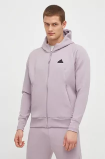 Bluzy męskie - adidas bluza Z.N.E męska kolor różowy z kapturem gładka - grafika 1