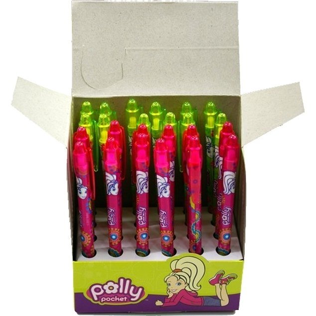 Długopisy automatyczne niebieskie 24 szt. gumowy uchwyt Polly Pocket