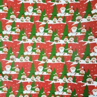 Opakowania i torebki na prezenty - Papier zielony świąteczny mikołaje do 57cmx2m 2m206 - miniaturka - grafika 1